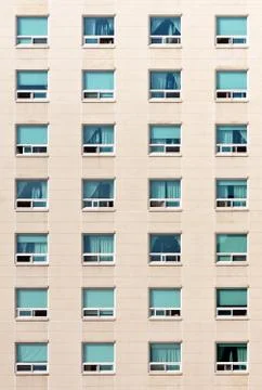 Dormitory wall with windows Foto stock