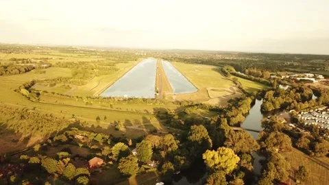 Dorney Lake - Drone - 4K Stock Footage 130975311