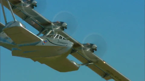 Dornier Do-24ATT Fly By Close Up 動画素材 47785369