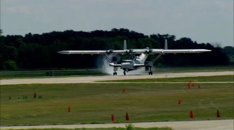 Dornier Do-24ATT Landing Stock-Footage 47787874