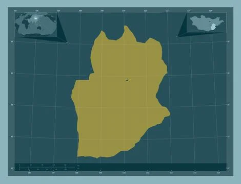 Dornogovi, Mongolia. Solid color shape Stock Illustration
