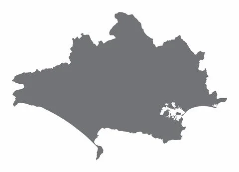 Dorset county silhouette map Stock Illustration