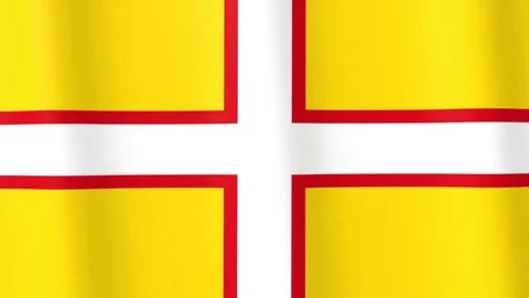 Dorset realistic flag looping HD background Stock Footage 84280602