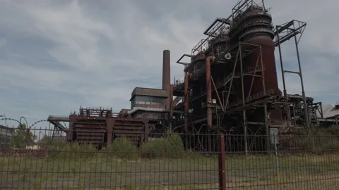 Dortmund, Germany - 07 30 2022 - abandoned steelworks hörder bergwerks Stock Footage 202218931