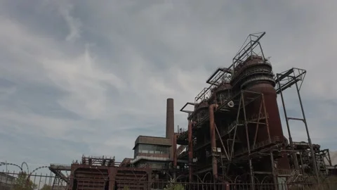 Dortmund, Germany - 07 30 2022 - abandoned steelworks hörder bergwerks Stock Footage 202218939