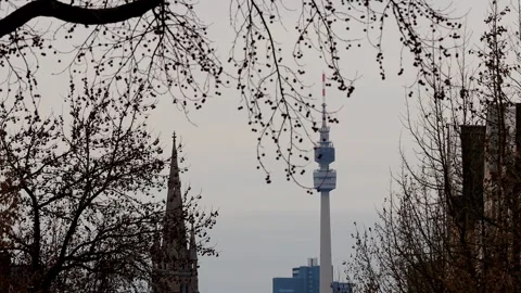 Dortmund germany in winter 4k 25fps video Stock Footage 323314902