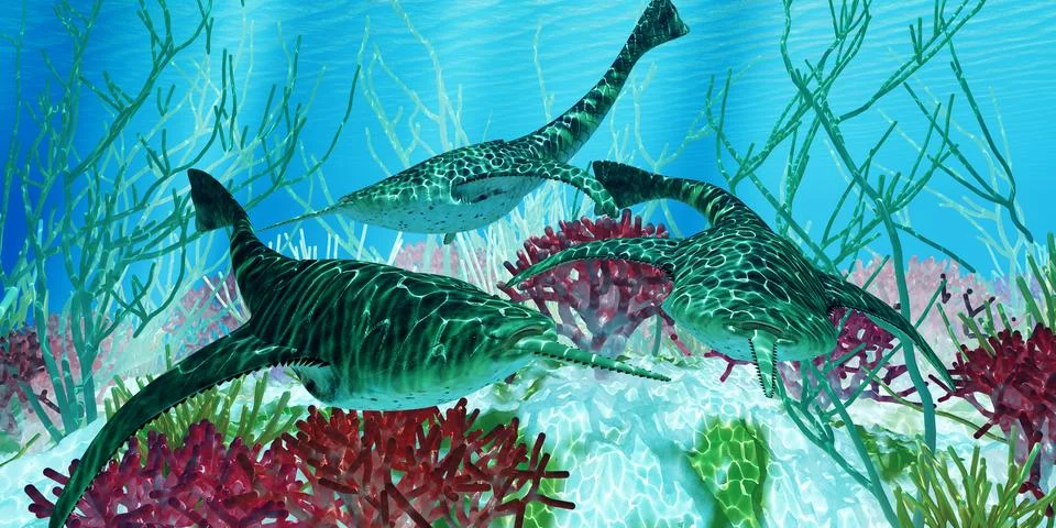 Doryaspis Fish in Devonian Seas Stock Illustration