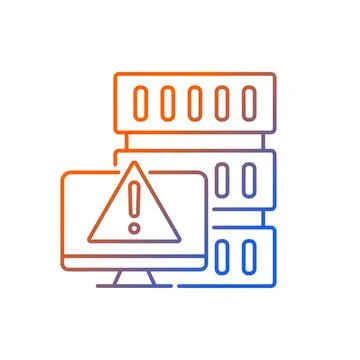 DoS attack gradient linear vector icon Stock Illustration