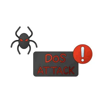 DoS attack illustration Stock Illustration