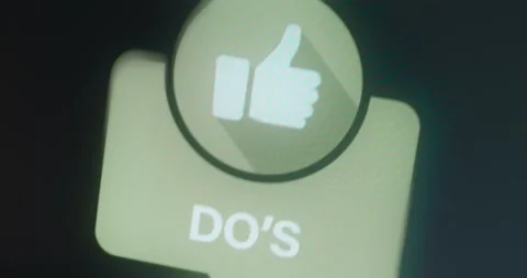 Dos icon and thumbs up icon Stock Footage 314503134