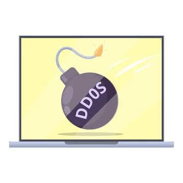 Dos malware bomb icon, cartoon style Stock-Illustration