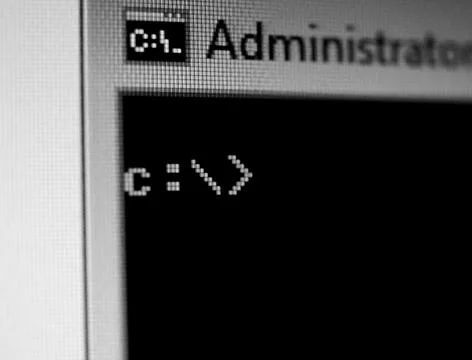 DOS prompt command line in New York Stock Photos