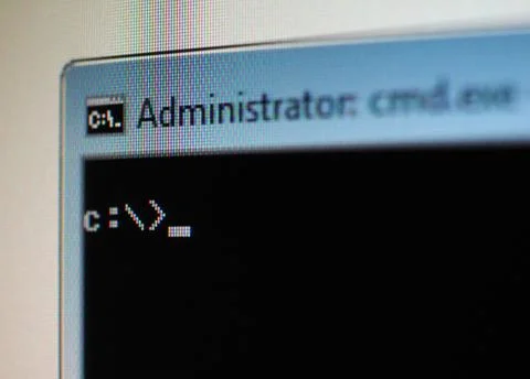 DOS prompt command line in New York Stock Photos