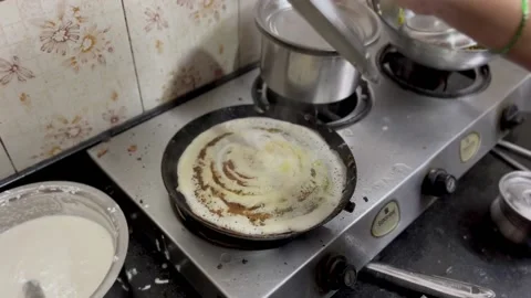 Dosa Preparation Stock Footage 237499128