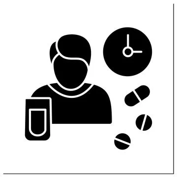 Dosage glyph icon Stock Illustration