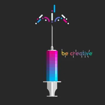 The dose of creative ideas Stock Illustration