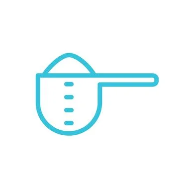Dose measuring spoon icon. Isolated on white background. From blue icon set. Stock Illustration