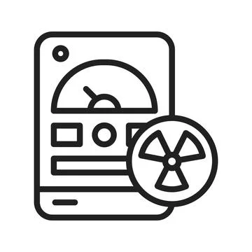 Dosimeter icon vector image. Stock Illustration