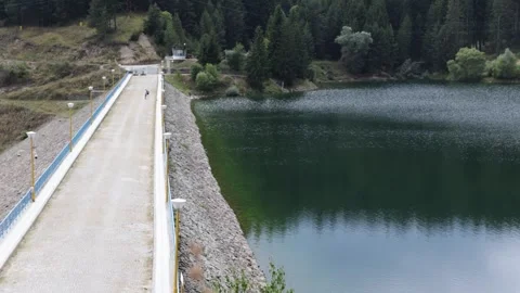 Dospat dam wall view Stock Footage 249585134