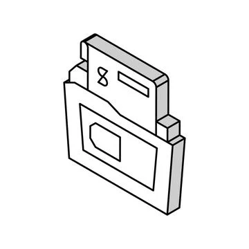Dossier allowance isometric icon vector illustration Stock Illustration