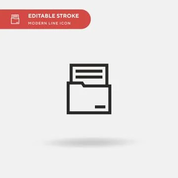 Dossier Simple vector icon. Illustration symbol design template for web mobil Stock Illustration