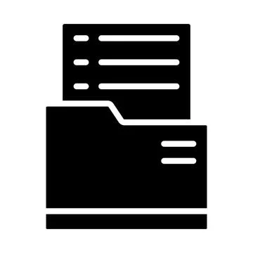 Dossier Vector Icon Design Illustration Stock Illustration