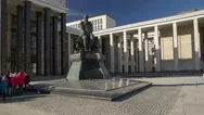 Dostoevsky Monument Hyperlapse 4K Stock Footage