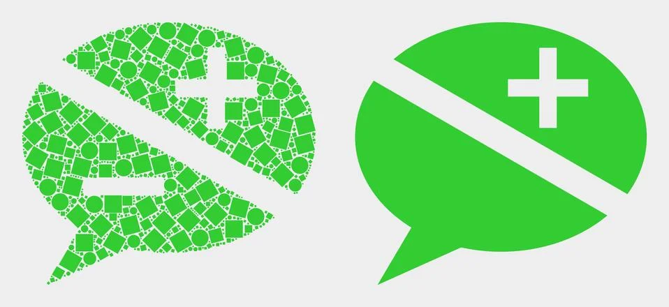 Dot and Flat Vector Discussion Messages Icon 스톡 일러스트