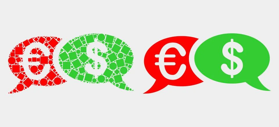 Dot and Flat Vector Financial Chat Messages Icon 스톡 일러스트