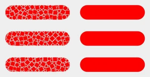 Dot and Flat Vector Menu List Icon Illustrazione stock