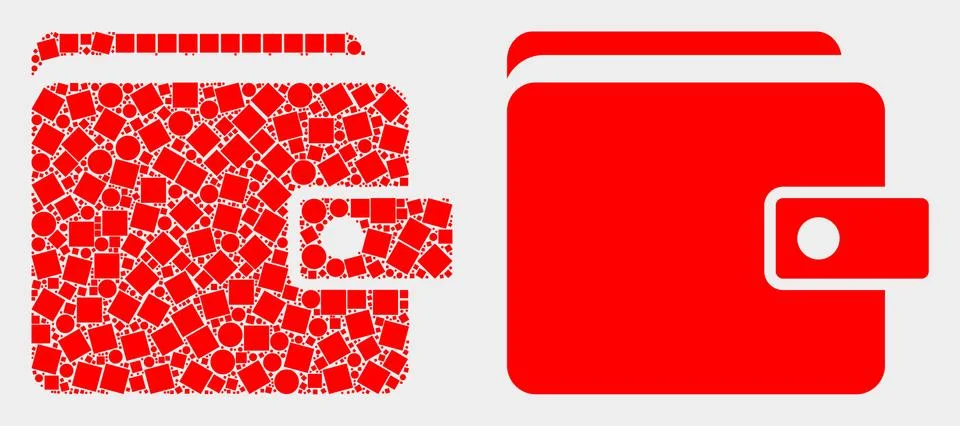 Dot and Flat Vector Purse Icon Illustrazione stock
