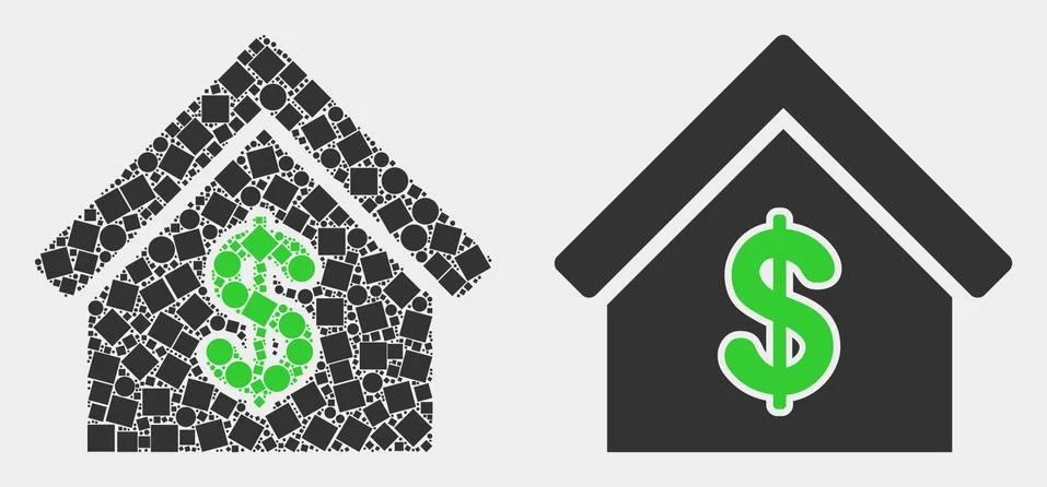 Dot and Flat Vector Rent House Icon Ilustración de archivo