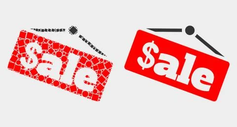 Dot and Flat Vector Sale Announce Icon Illustrazione stock