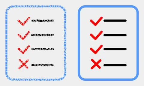 Dot and Flat Vector Task List Page Icon Stock Illustration