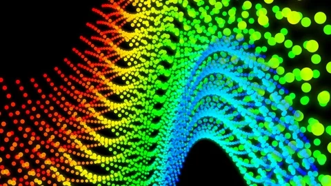 Dot array multicolored Stock Footage 95661763