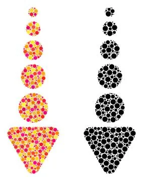 Dot Arrow Down Mosaic Icons Stock Illustration