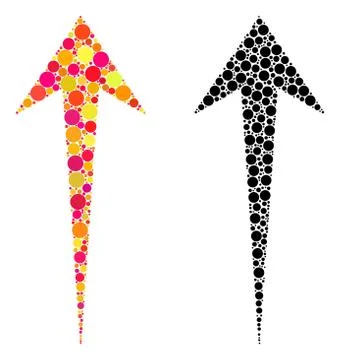 Dot Arrow Up Mosaic Icons 스톡 일러스트