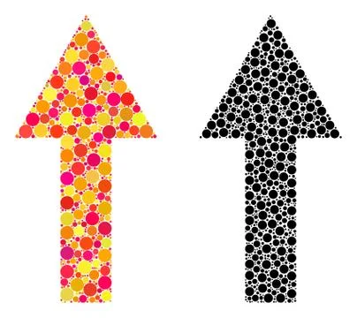 Dot Arrow Up Mosaic Icons 스톡 일러스트