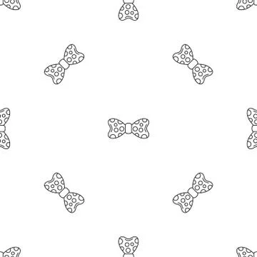 Dot bow tie pattern seamless vector Stock Illustration