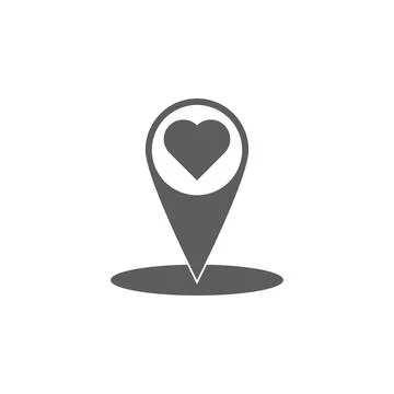 Dot on card with heart icon. Elements of Valentine's Day icon. Premium quality Stock Illustration