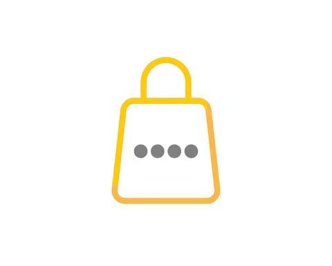 Dot chat in the shopping bag Stock Illustration