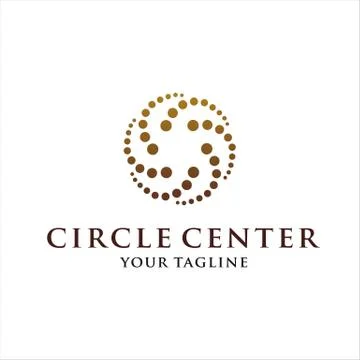 Dot Circle Logo Design Idea Stock Illustration