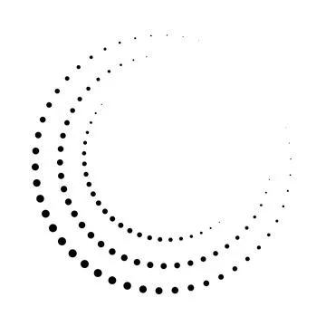 Dot circle pattern vector halftone. Circular burst dot halftone round design Stock Illustration