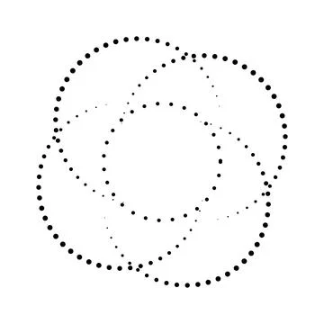 Dot circle pattern vector halftone. Circular burst dot halftone round design Stock Illustration