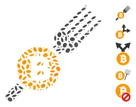 Dot Collage Bitcoin Fork イラスト素材