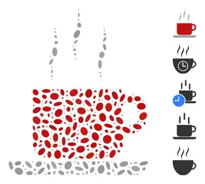 Dot Collage Coffee Break イラスト素材