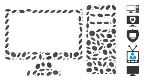 Dot Collage Computer Illustrazione stock