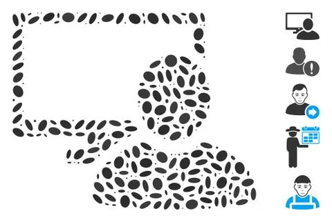 Dot Collage Computer User Illustrazione stock