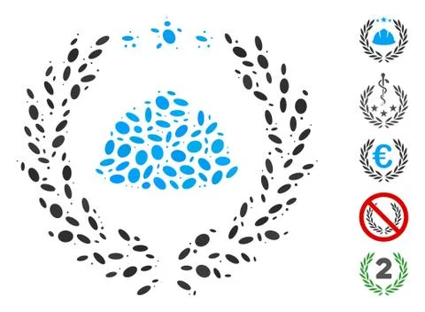 Dot Collage Developer Laureal Wreath 스톡 일러스트