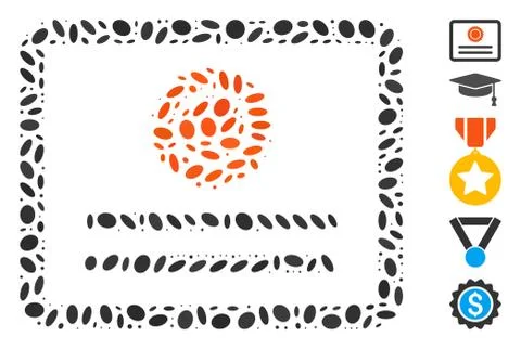 Dot Collage Diploma Stock Illustration